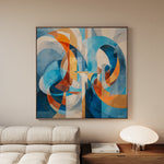 Abstract 1086 Canvas Art 60 x 60 cm / Black