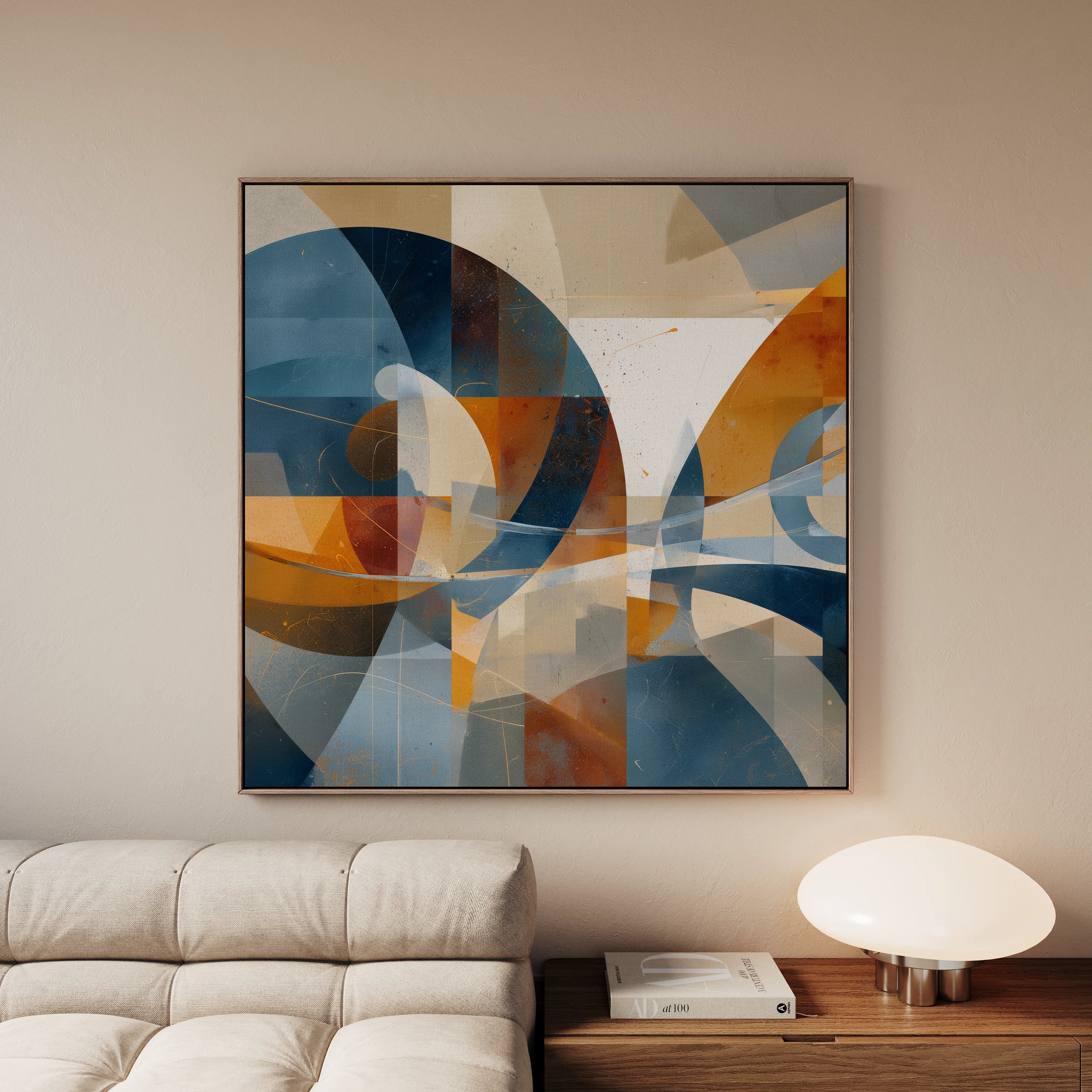 Abstract 1087 Canvas Art 60 x 60 cm / Black