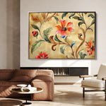 Floral 1087 Canvas Art 60 x 40 cm / Black