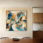Abstract 1088 Canvas Art 60 x 60 cm / Black