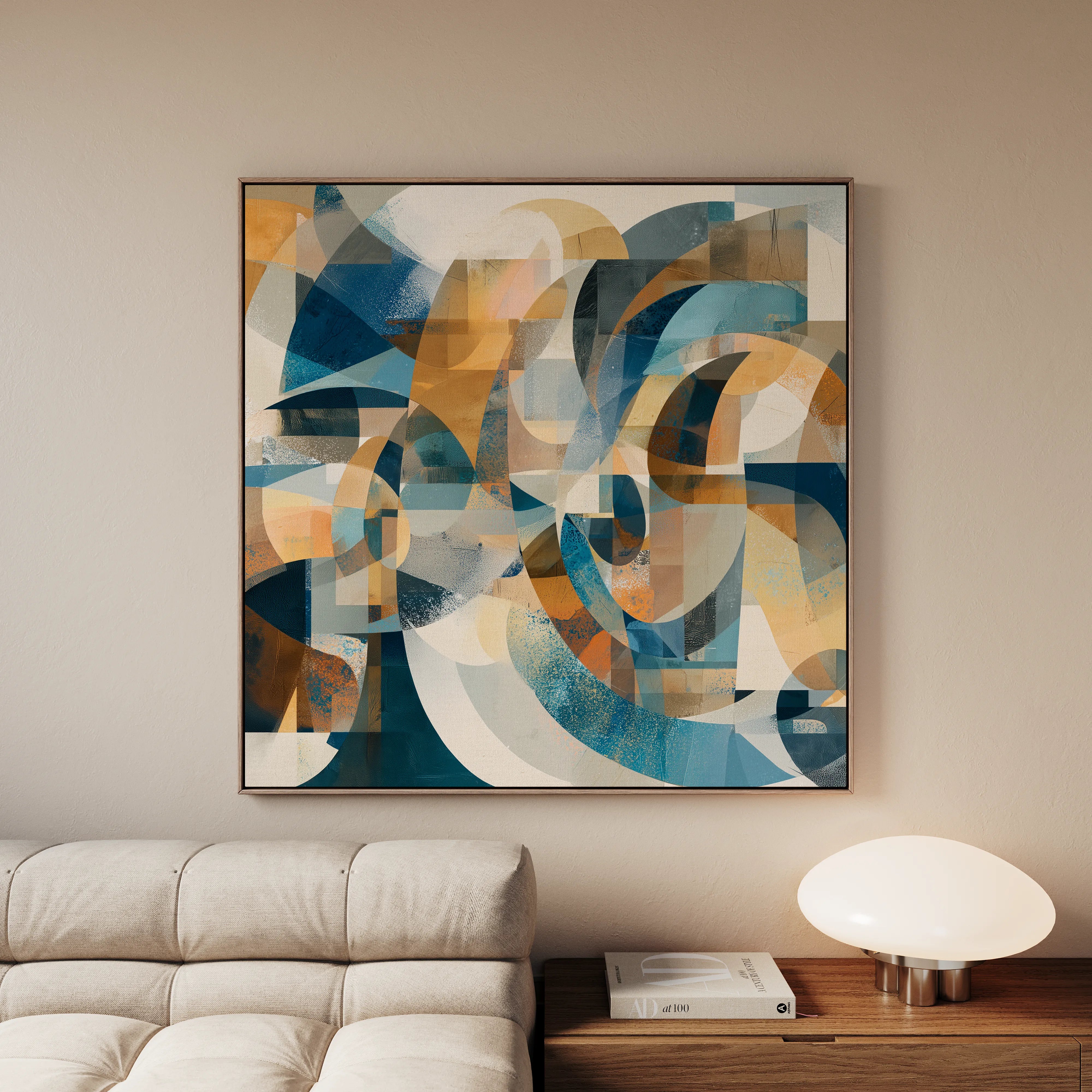 Abstract 1088 Canvas Art 60 x 60 cm / Black