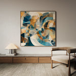 Abstract 1088 Canvas Art 60 x 60 cm / Black