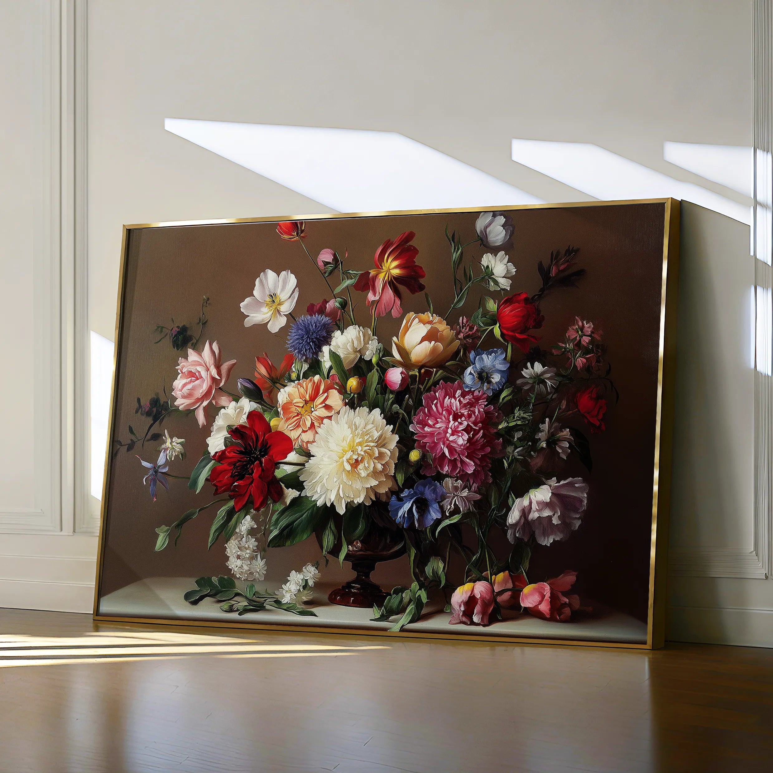 Floral 1088 Canvas Art 60 x 40 cm / Black