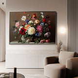 Floral 1088 Canvas Art 60 x 40 cm / Black