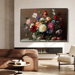 Floral 1088 Canvas Art 60 x 40 cm / Black