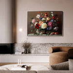 Floral 1088 Canvas Art 60 x 40 cm / Black