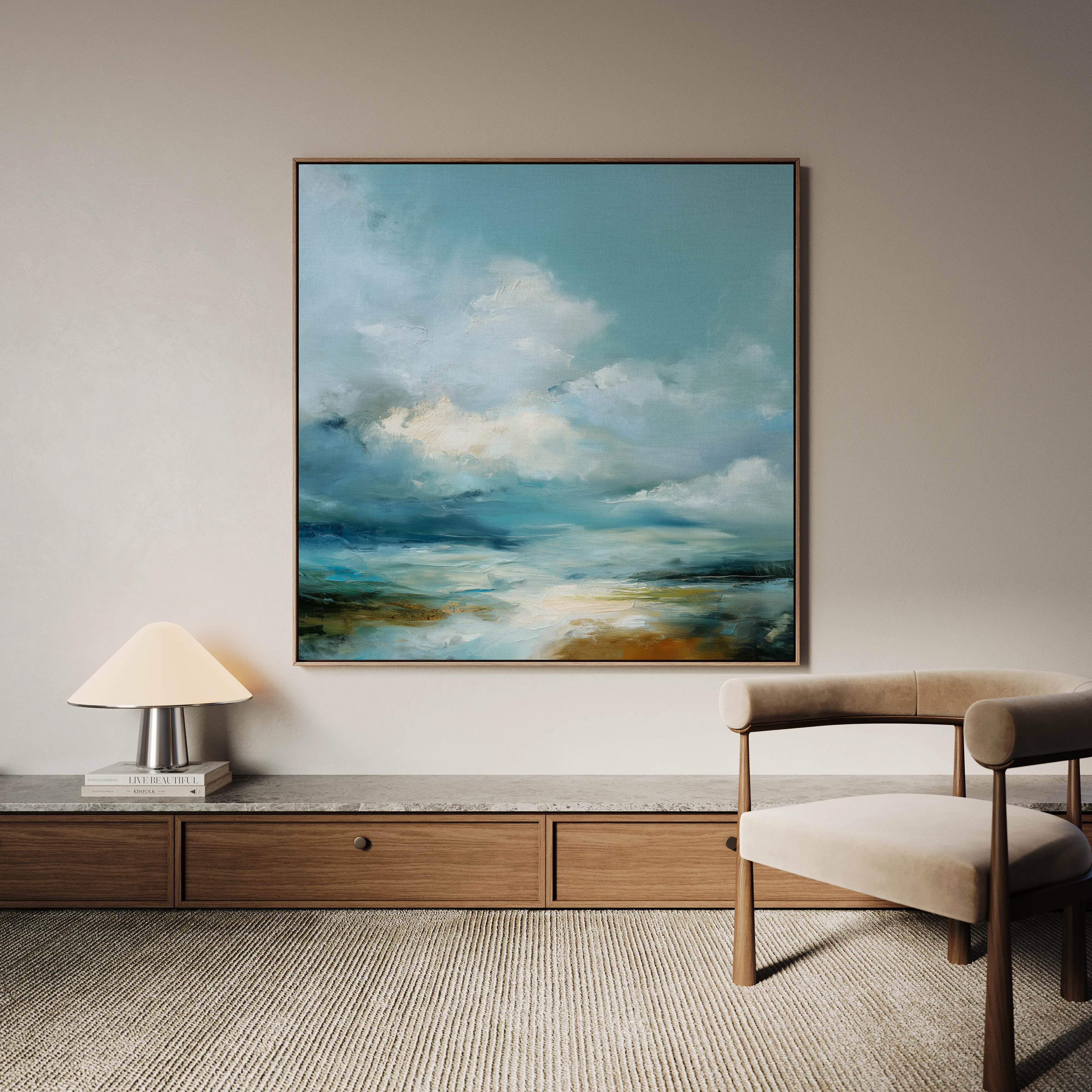 Abstract 1089 Canvas Art 60 x 60 cm / Black