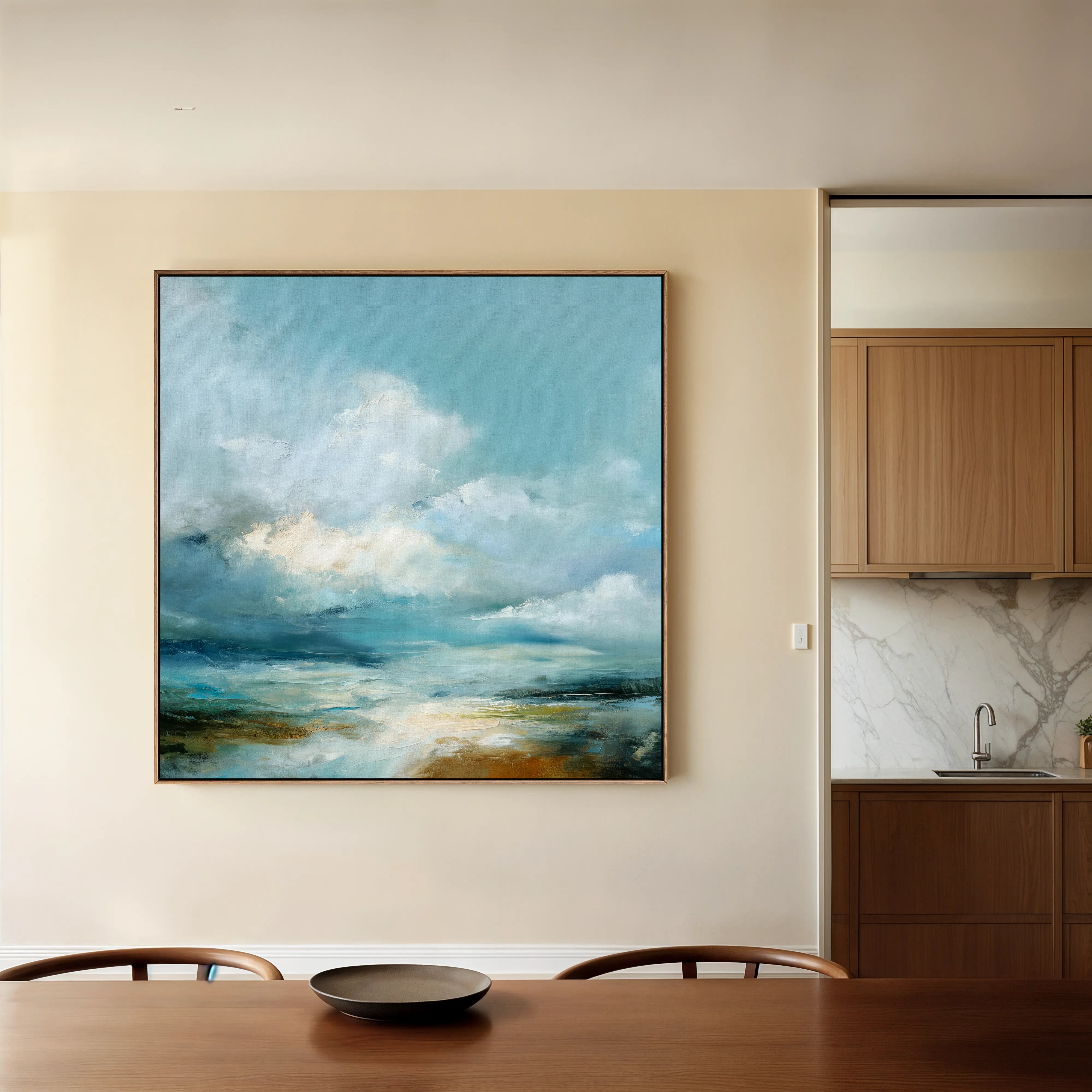 Abstract 1089 Canvas Art 60 x 60 cm / Black