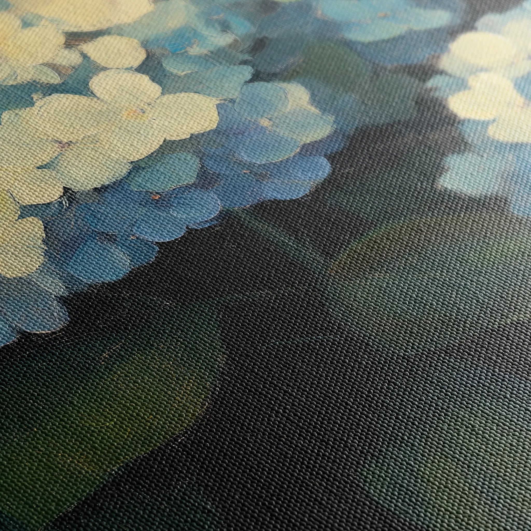 Floral 1089 Canvas Art 60 x 40 cm / Black