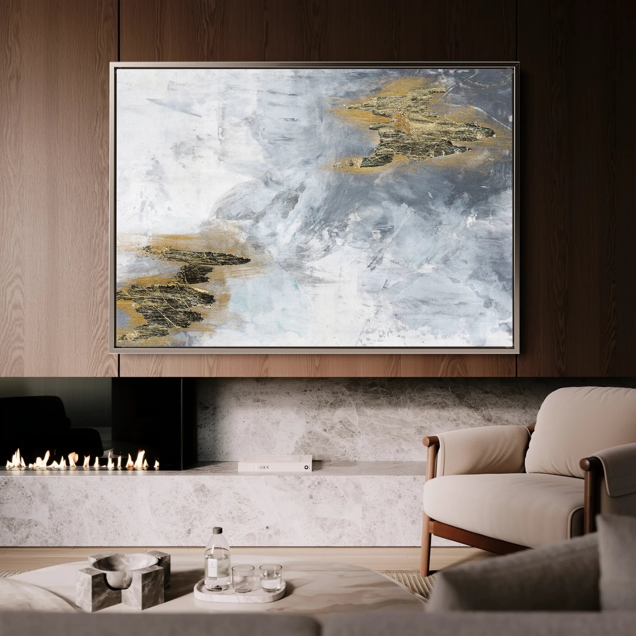 Abstract 109 Canvas Art 60 x 40 cm / Black