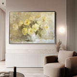 Floral 109 Canvas Art 60 x 40 cm / Black