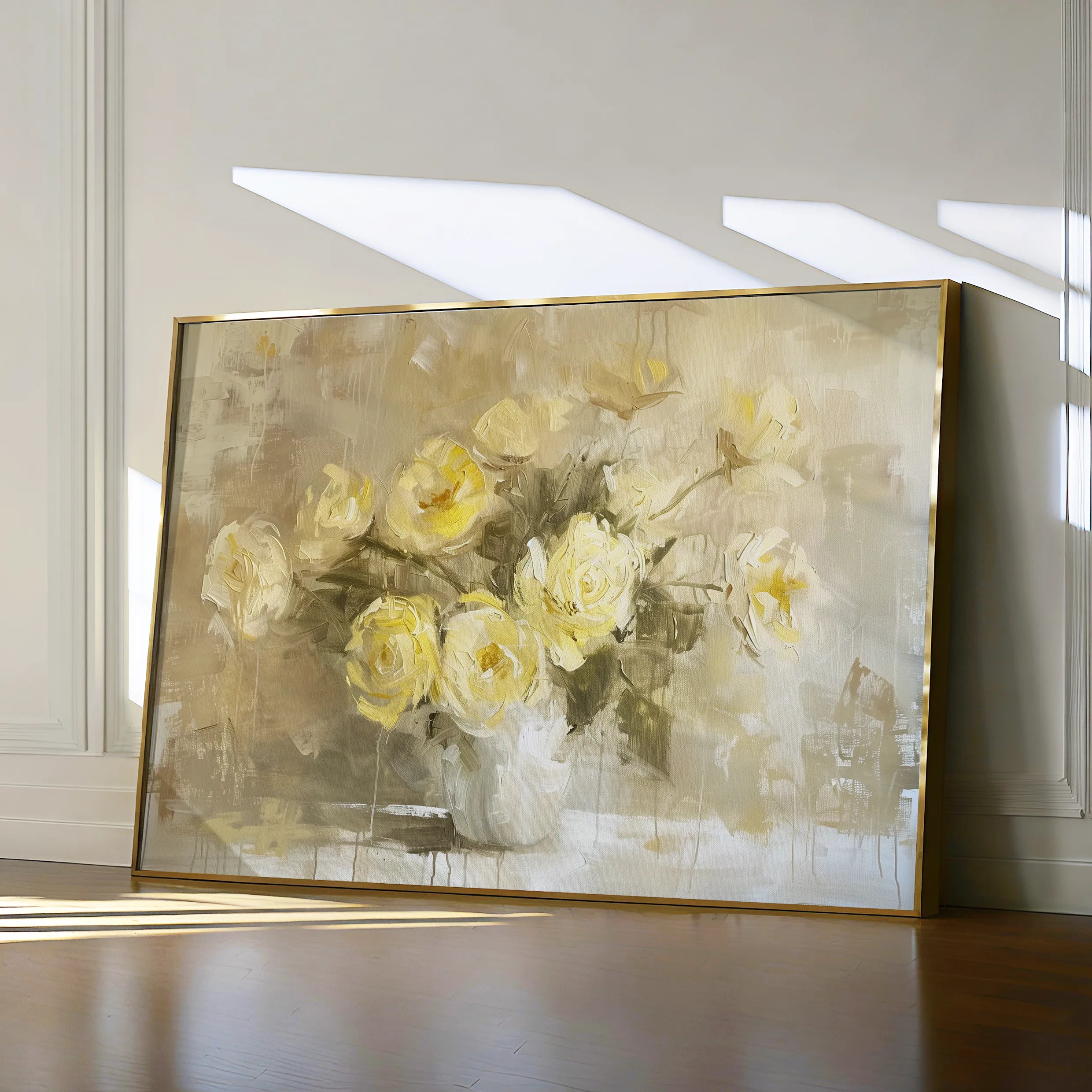 Floral 109 Canvas Art 60 x 40 cm / Black