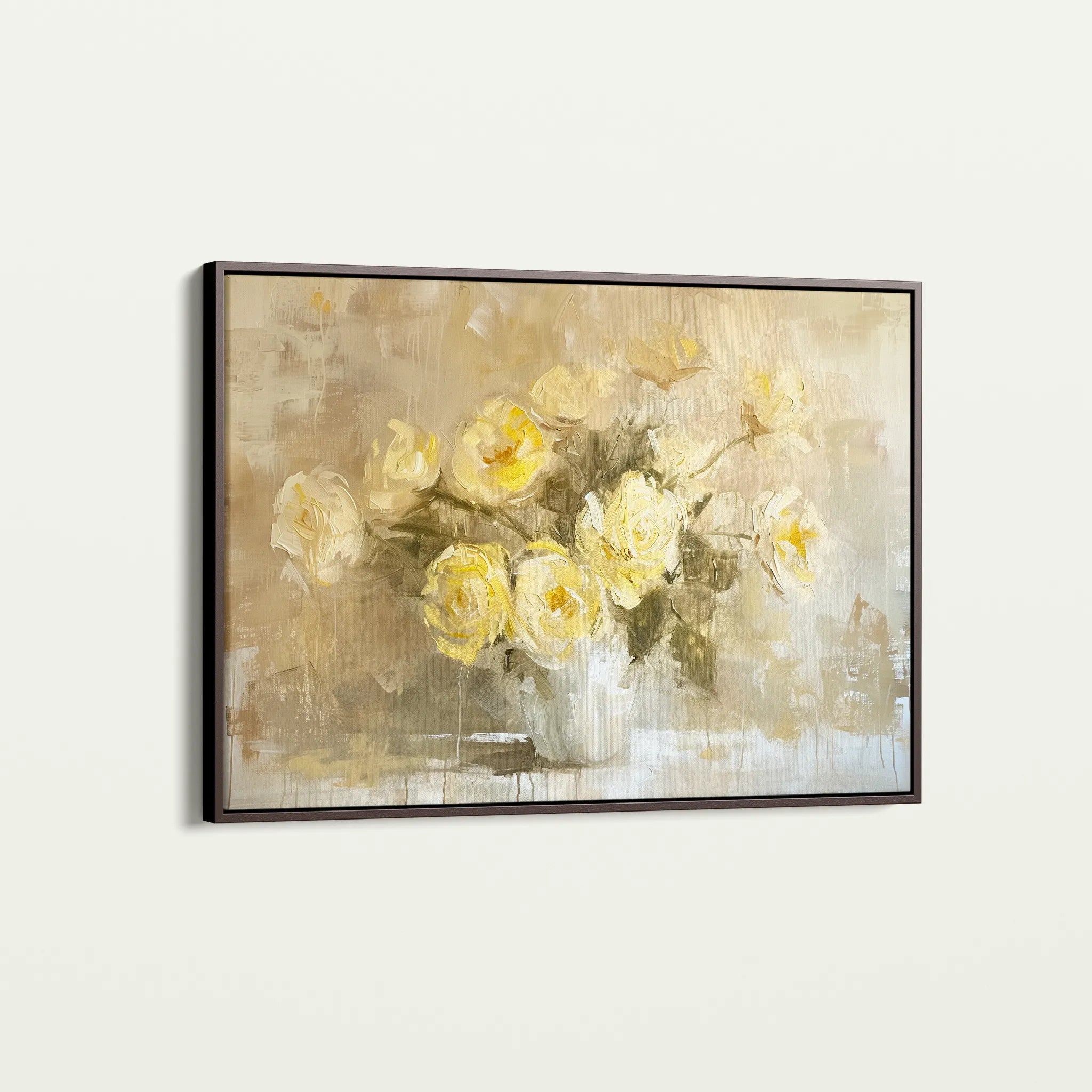 Floral 109 Canvas Art 60 x 40 cm / Black