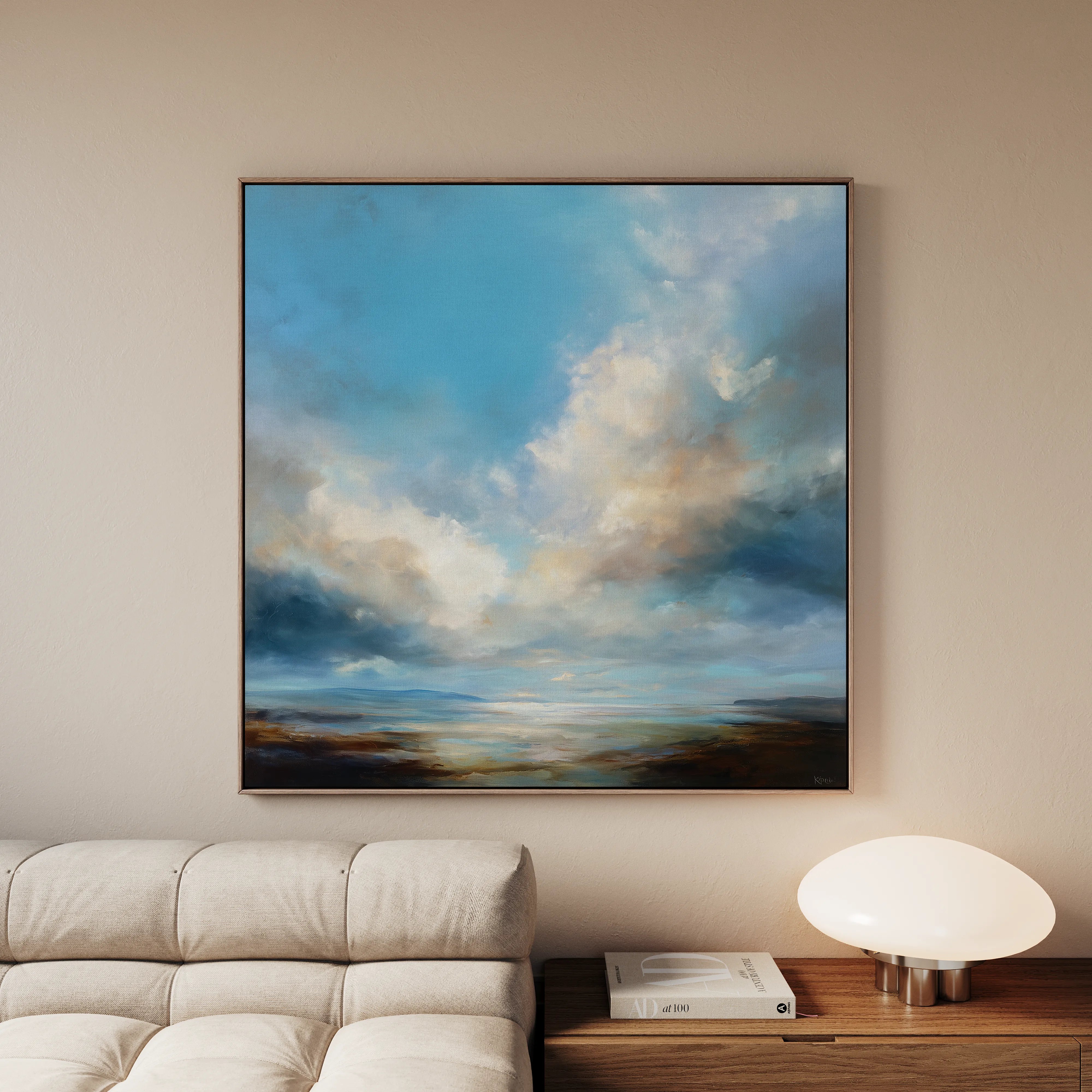 Abstract 1090 Canvas Art 60 x 60 cm / Black