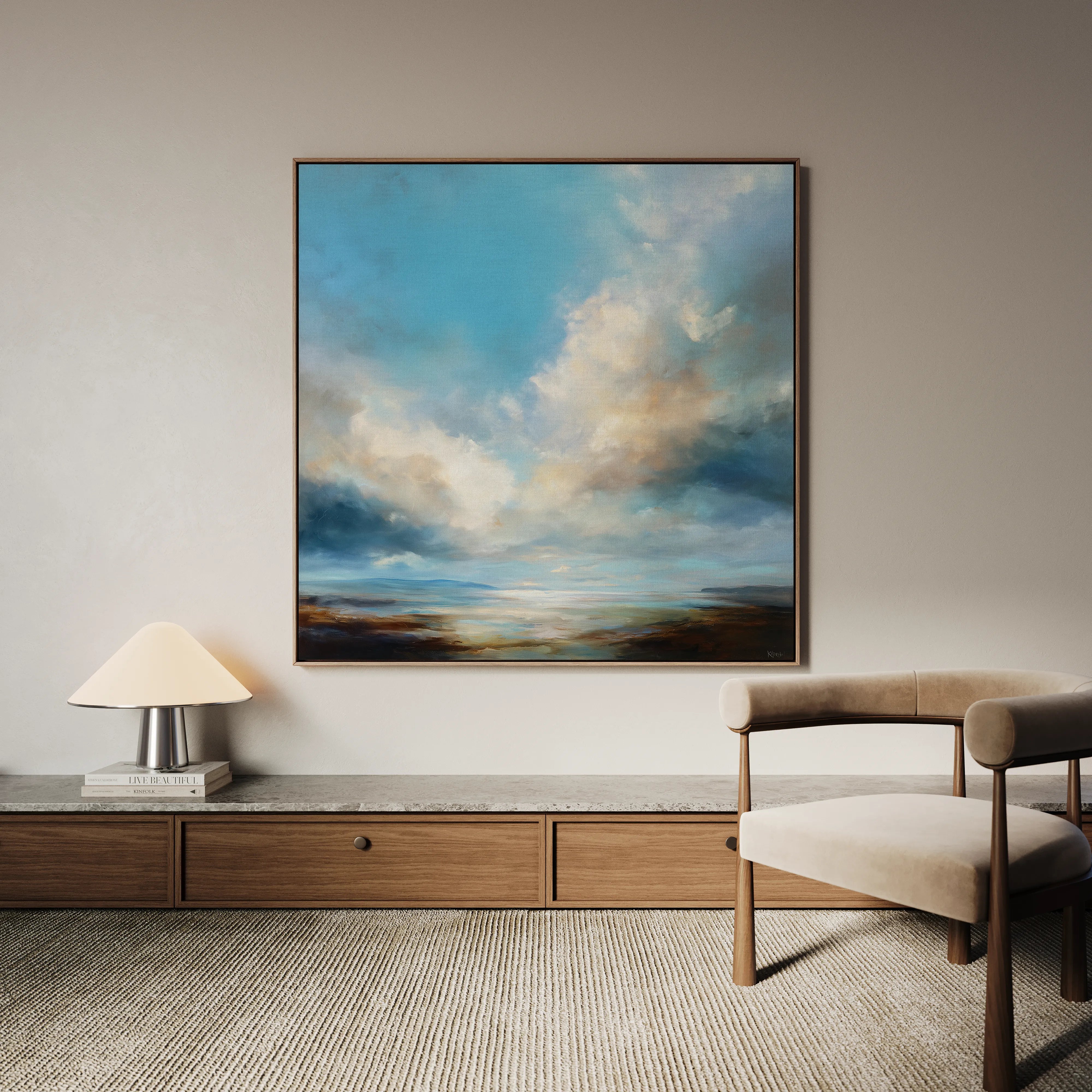 Abstract 1090 Canvas Art 60 x 60 cm / Black