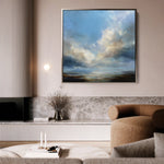 Abstract 1090 Canvas Art 60 x 60 cm / Black