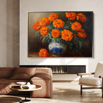 Floral 1090 Canvas Art 60 x 40 cm / Black