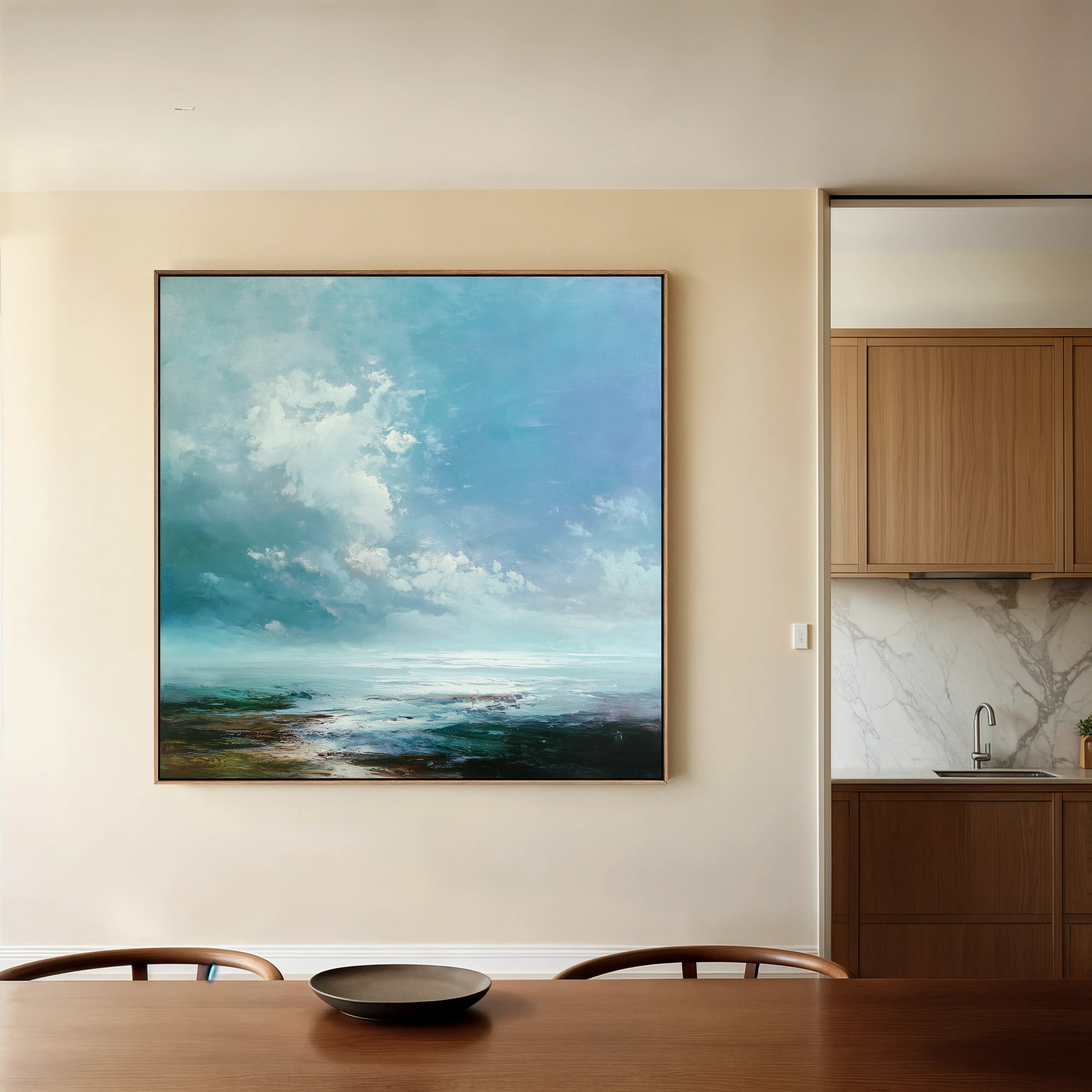 Abstract 1091 Canvas Art 60 x 60 cm / Black