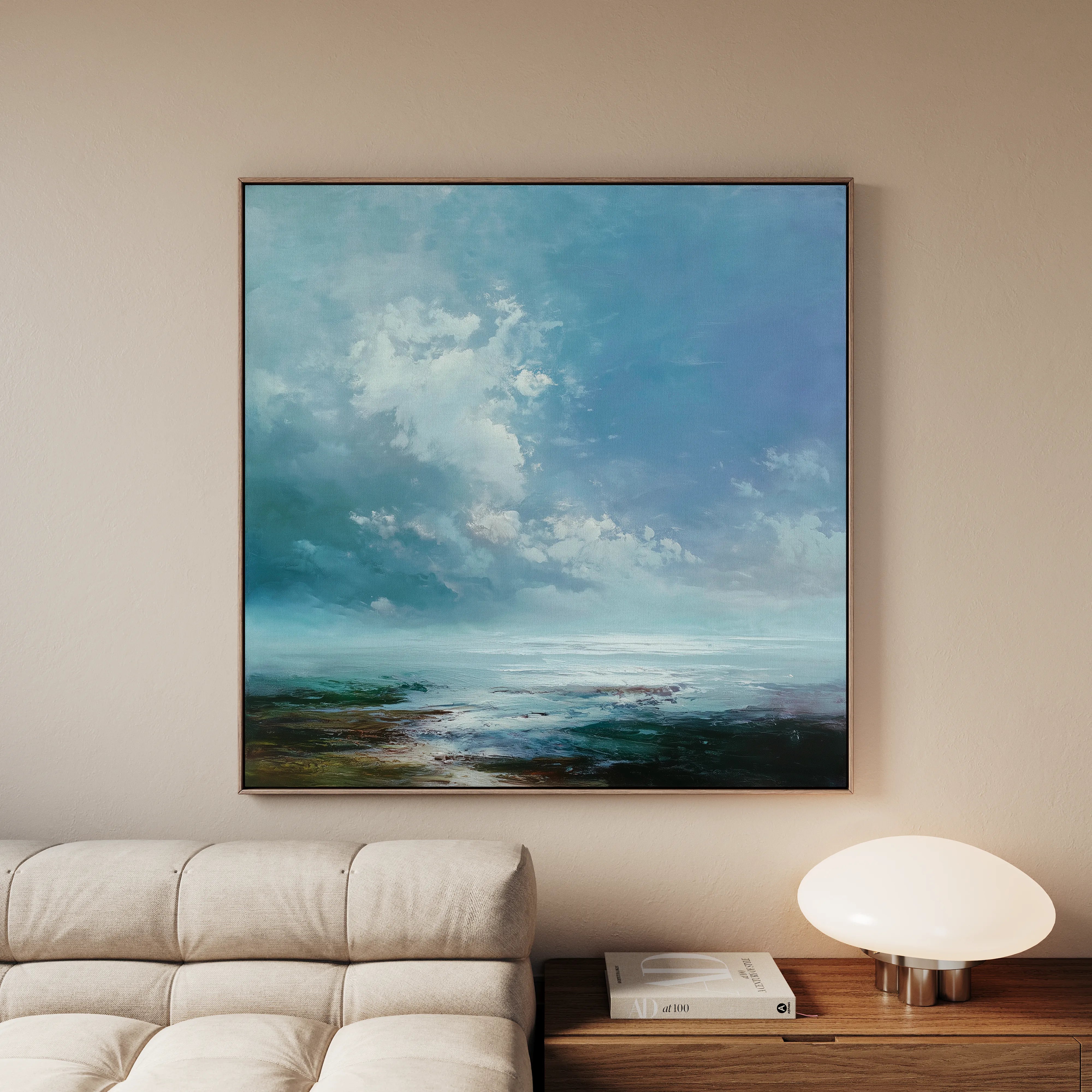 Abstract 1091 Canvas Art 60 x 60 cm / Black