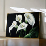Floral 1091 Canvas Art 60 x 40 cm / Black