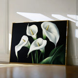 Floral 1091 Canvas Art 60 x 40 cm / Black