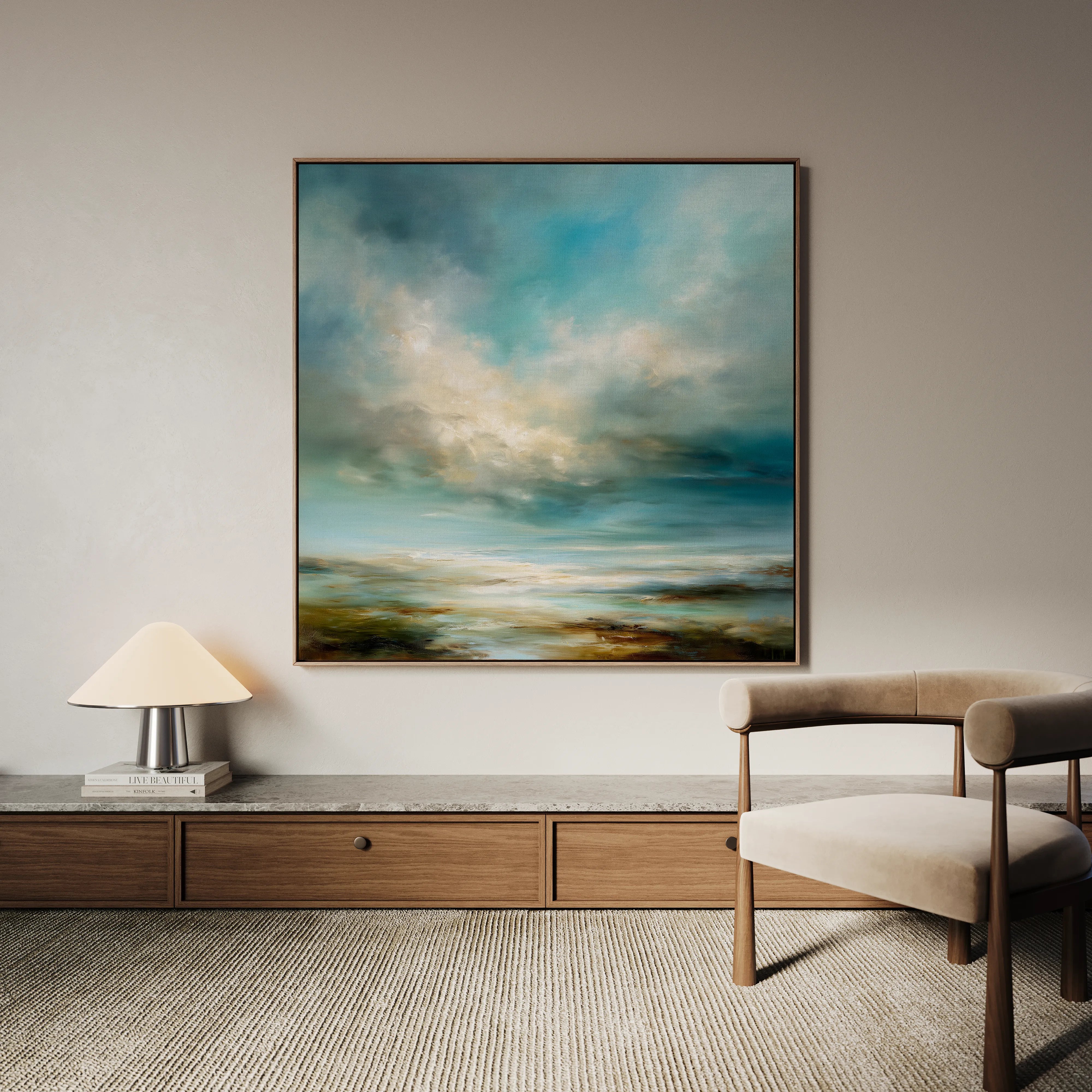 Abstract 1092 Canvas Art 60 x 60 cm / Black