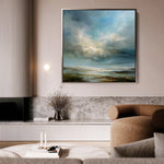 Abstract 1092 Canvas Art 60 x 60 cm / Black