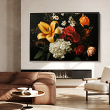 Floral 1092 Canvas Art 60 x 40 cm / Black