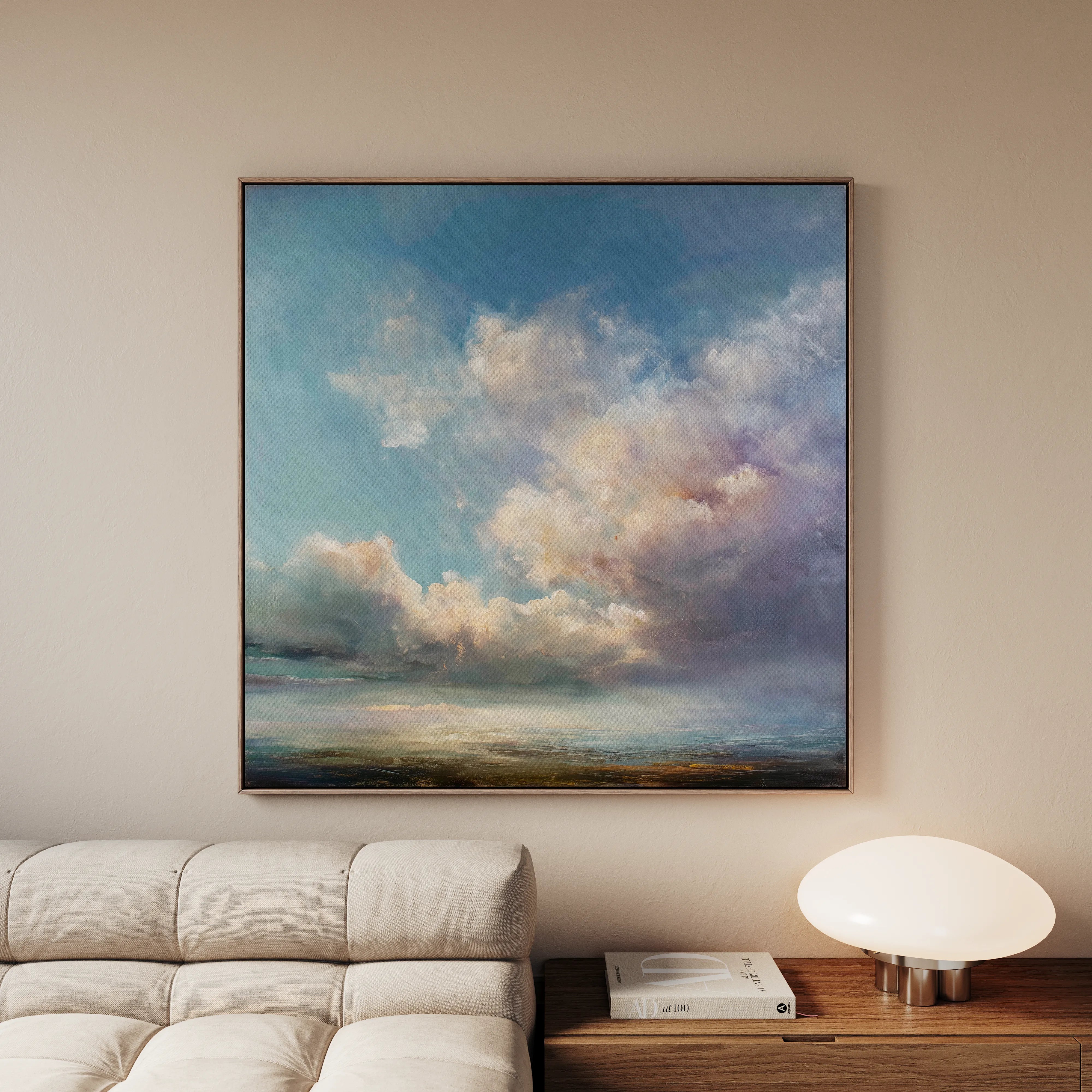 Abstract 1093 Canvas Art 60 x 60 cm / Black