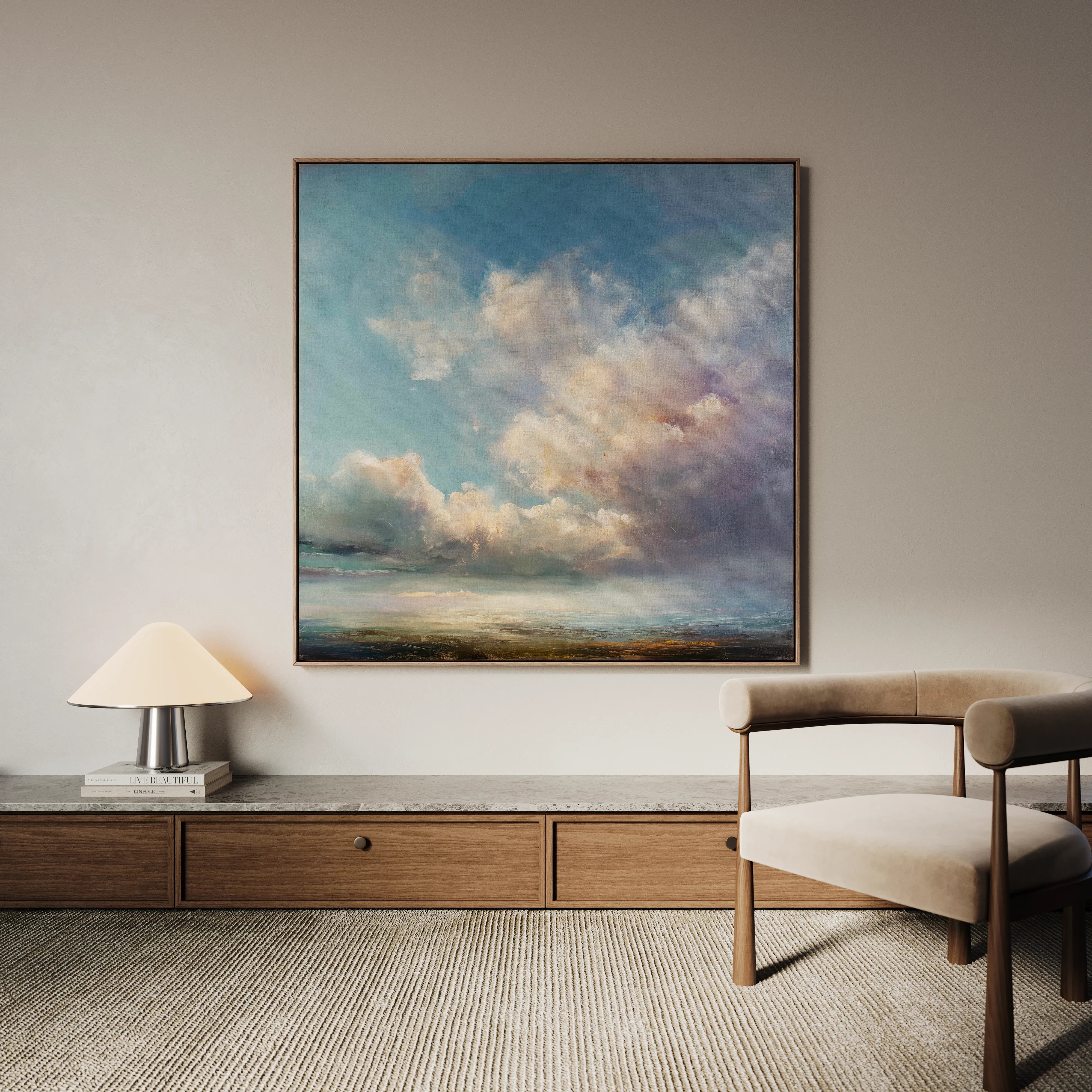 Abstract 1093 Canvas Art 60 x 60 cm / Black