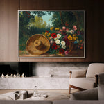 Floral 1093 Canvas Art 60 x 40 cm / Black