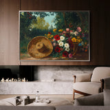 Floral 1093 Canvas Art 60 x 40 cm / Black