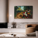 Floral 1093 Canvas Art 60 x 40 cm / Black