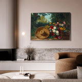 Floral 1093 Canvas Art 60 x 40 cm / Black