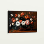 Floral 1094 Canvas Art 60 x 40 cm / Black