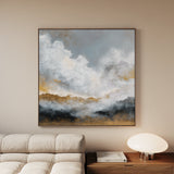Abstract 1095 Canvas Art 60 x 60 cm / Black