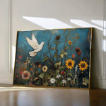 Floral 1095 Canvas Art 60 x 40 cm / Black
