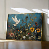 Floral 1095 Canvas Art 60 x 40 cm / Black