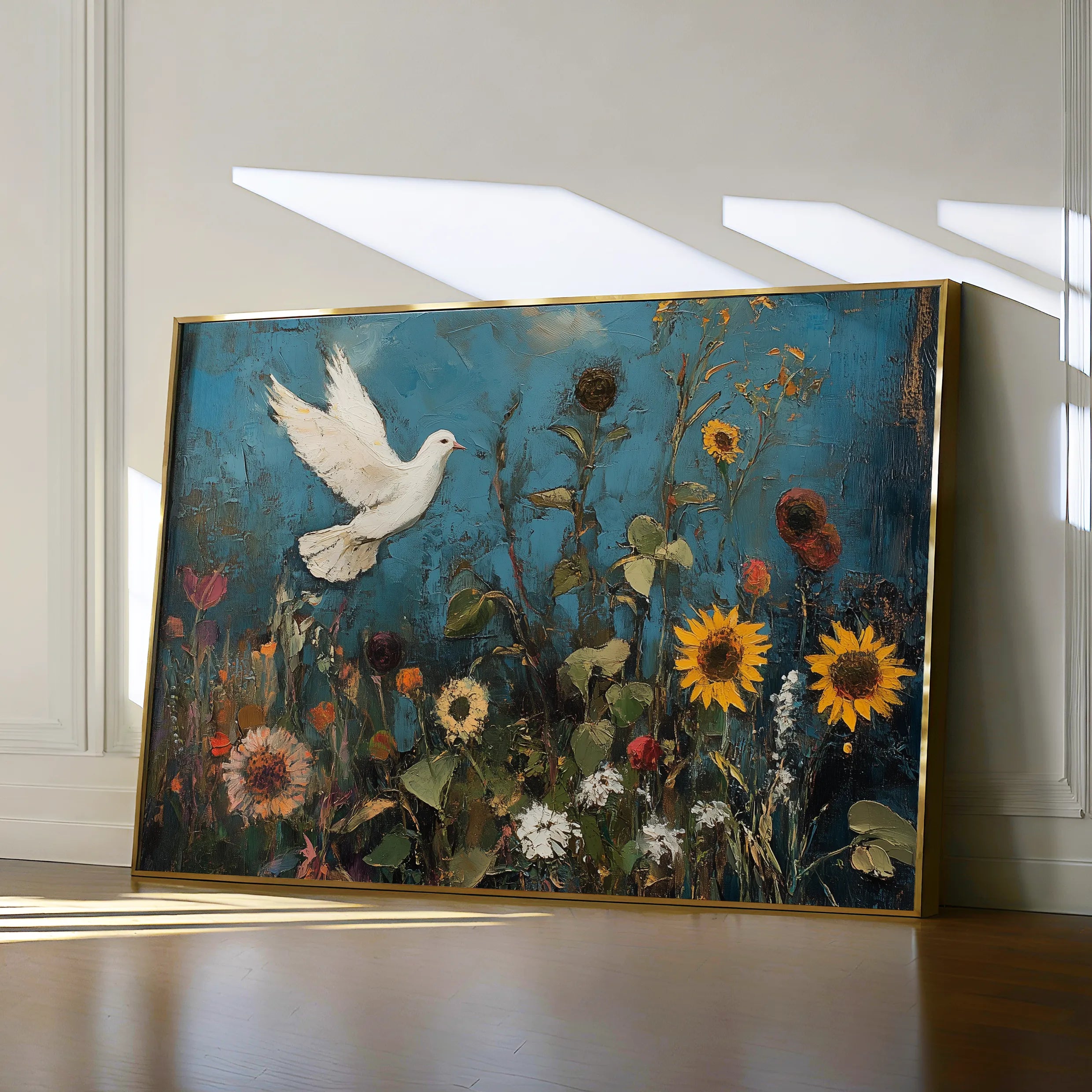 Floral 1095 Canvas Art 60 x 40 cm / Black