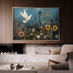 Floral 1095 Canvas Art 60 x 40 cm / Black