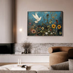 Floral 1095 Canvas Art 60 x 40 cm / Black