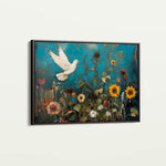 Floral 1095 Canvas Art 60 x 40 cm / Black