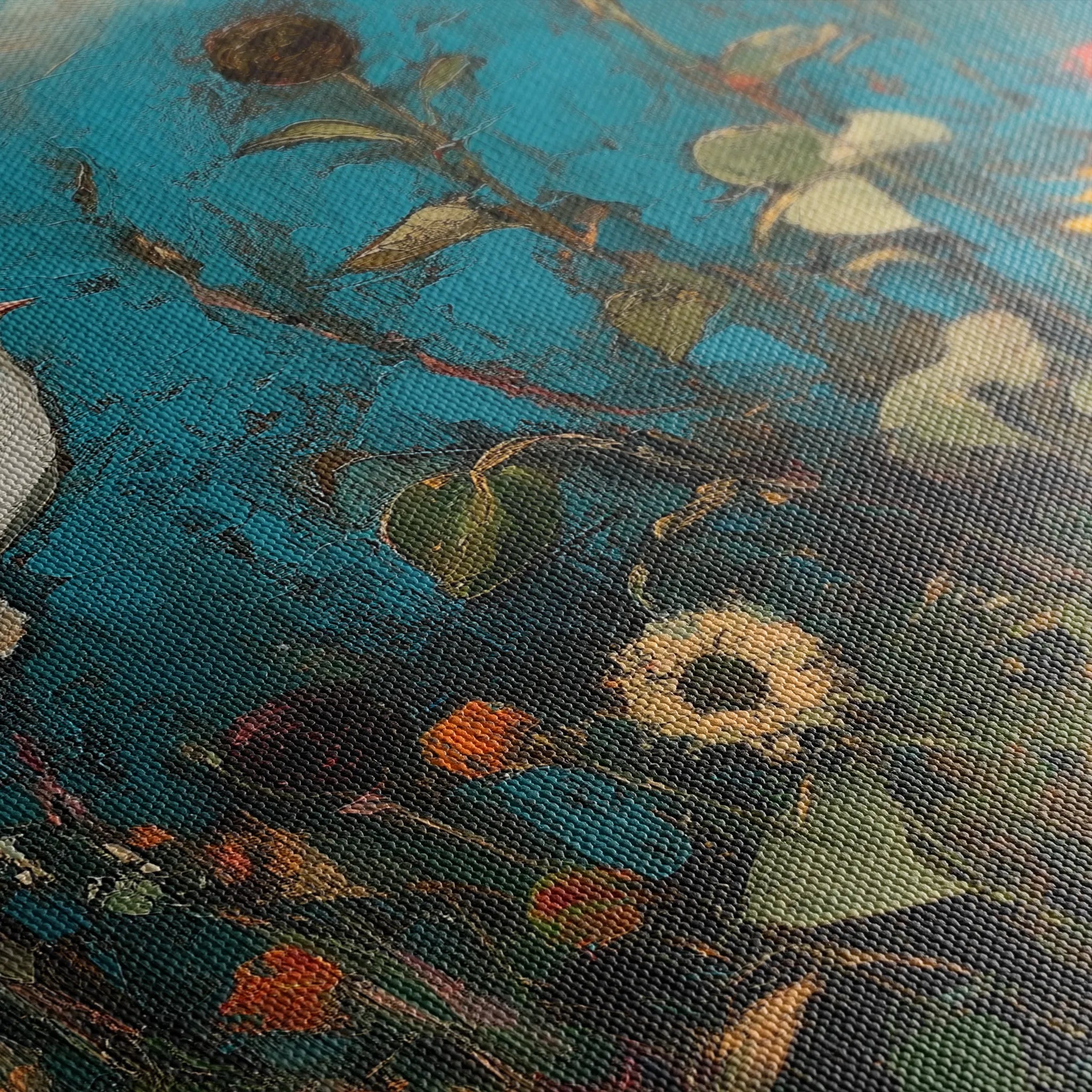 Floral 1095 Canvas Art 60 x 40 cm / Black