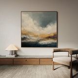 Abstract 1096 Canvas Art 60 x 60 cm / Black