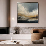 Abstract 1096 Canvas Art 60 x 60 cm / Black