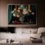 Floral 1096 Canvas Art 60 x 40 cm / Black