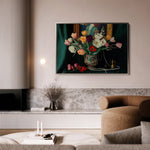 Floral 1096 Canvas Art 60 x 40 cm / Black