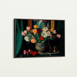 Floral 1096 Canvas Art 60 x 40 cm / Black