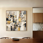 Abstract 1097 Canvas Art 60 x 60 cm / Black