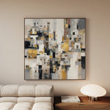 Abstract 1097 Canvas Art 60 x 60 cm / Black